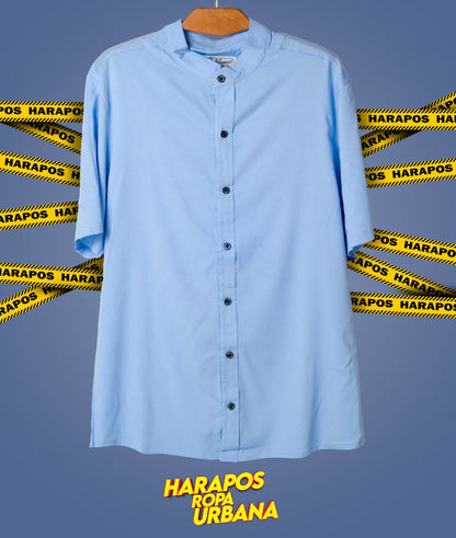 Camisa basica celeste entera