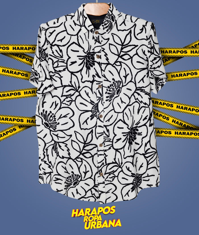 Camisa C-TU jaspeada blanca