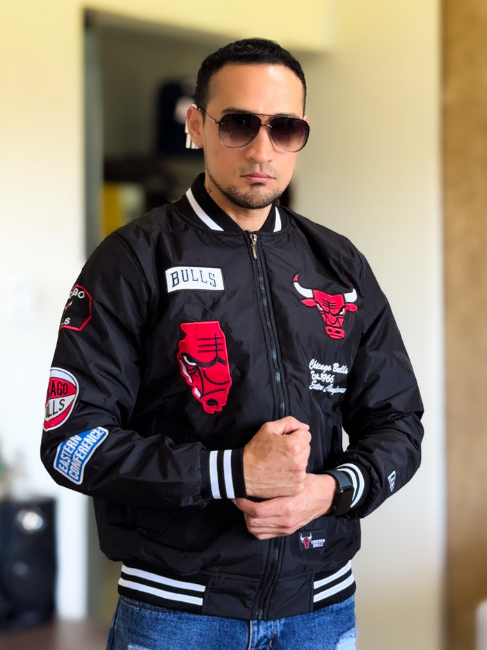 Chaqueta Bomber Chicago Bulls Premium Edición Negra