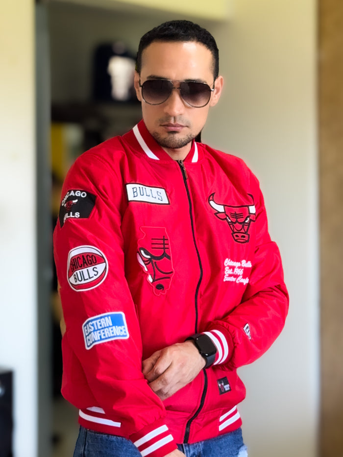 Chaqueta Bomber Chicago Bulls Premium Edición Roja