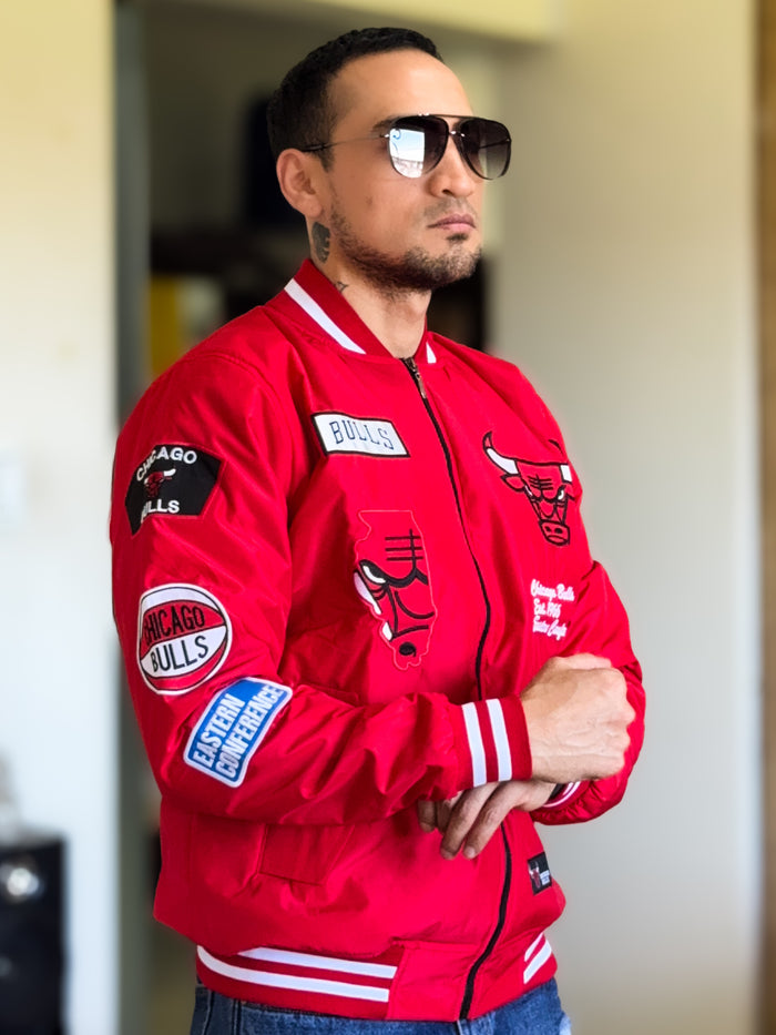 Chaqueta Bomber Chicago Bulls Premium Edición Roja
