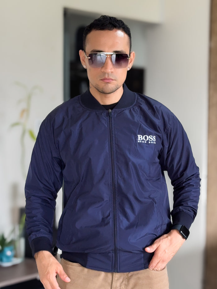 Chaqueta Bomber Jacket Premium HUGO BOSS Basica color Azul