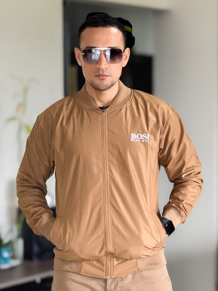 Chaqueta Bomber Jacket Premium HUGO BOSS Basica color Camel
