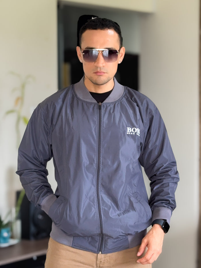 Chaqueta Bomber Jacket Premium HUGO BOSS Basica color Gris
