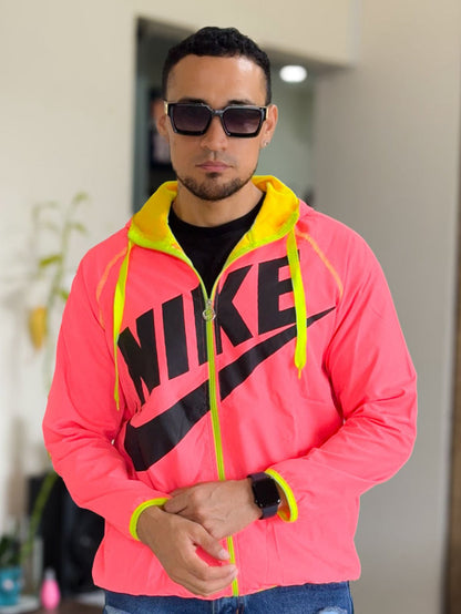 Chaqueta rompevientos nike rosa neon (liquidacion)