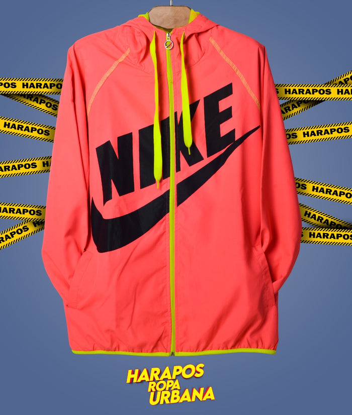 Chaqueta rompevientos nike rosa neon (liquidacion)