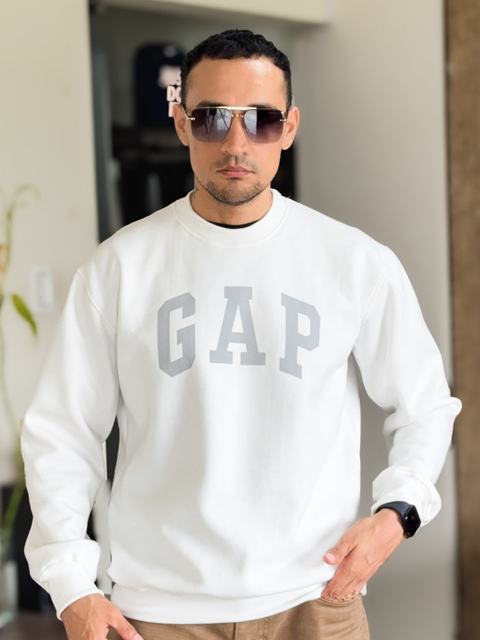 Chompa sudadera GAP Basica color Blanco PREMIUM