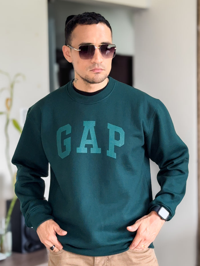 Chompa sudadera GAP Basica color Verde PREMIUM