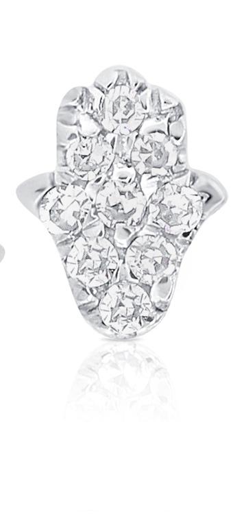 Diamond Hamsa Earring
