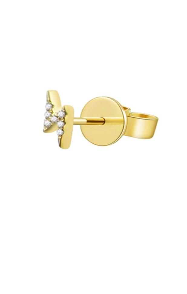 Diamond Mini Lightning Bolt Stud