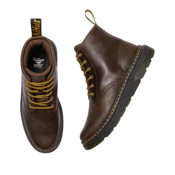 Dr. Martens Men's Crewson Crazy Horse Leather Chukka Boots – Dark Brown