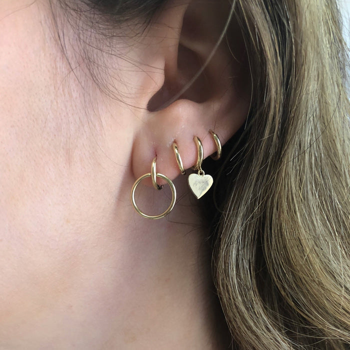 FINAL SALE 14K Gold Double Hoop Earrings