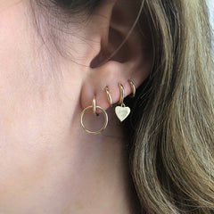 FINAL SALE 14K Gold Double Hoop Earrings