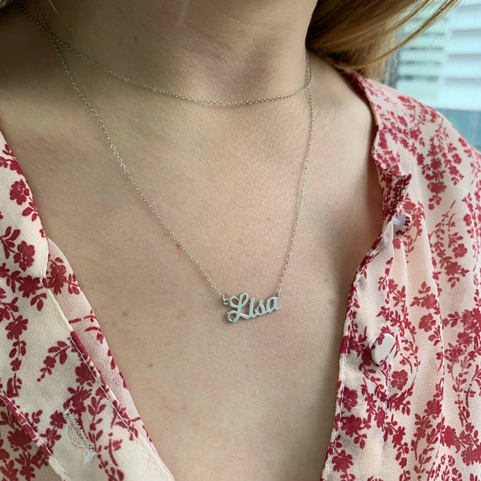 FINAL SALE 14K White Gold Cable Chain Necklace
