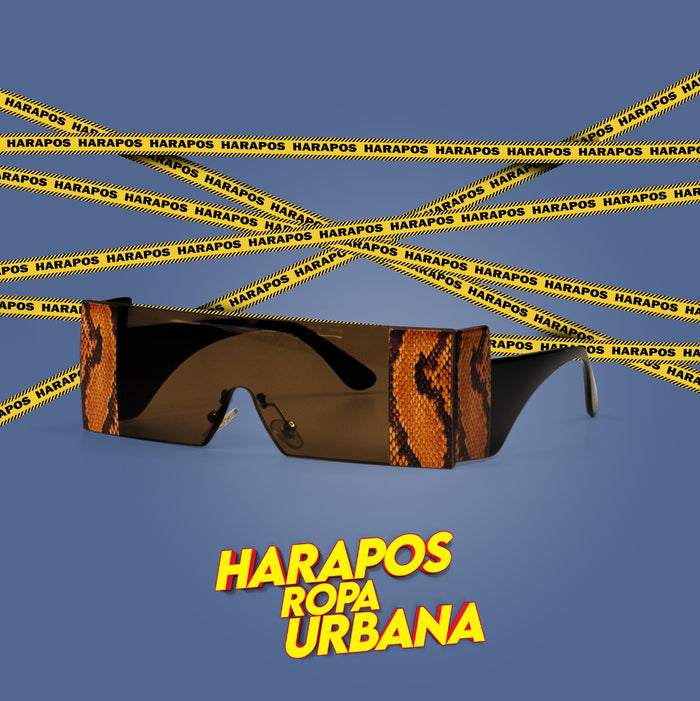 Gafas naranja crakelada