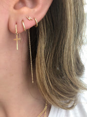Gold Chain Diamond Earring Back