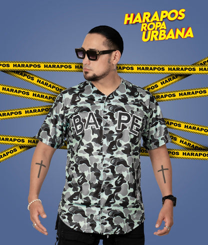 Jersey bape plomo camuflado