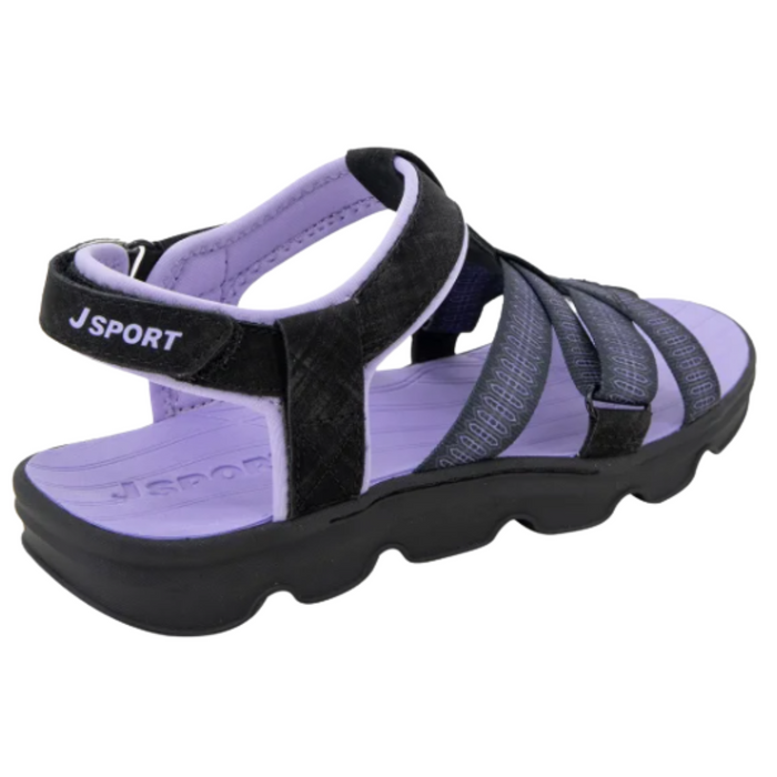 Jsport Women's Adjustable Sandals Black/Purple 1769643