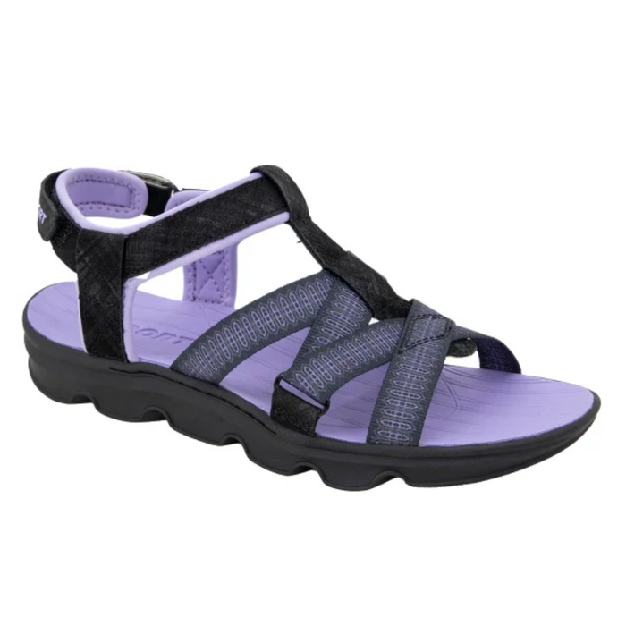 Jsport Women's Adjustable Sandals Black/Purple 1769643