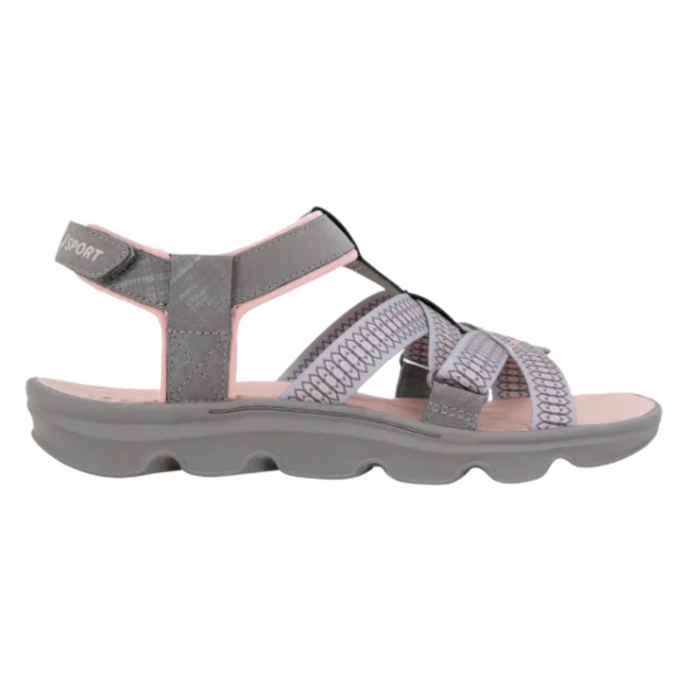 Kensie Women's Adjustable Sandals Gray/Pink 1769643