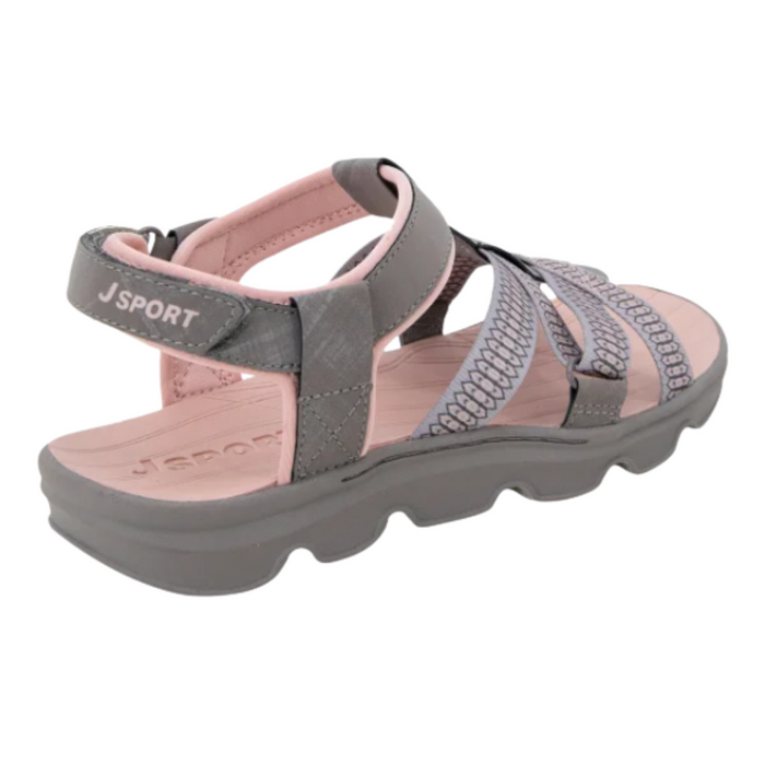 Kensie Women's Adjustable Sandals Gray/Pink 1769643