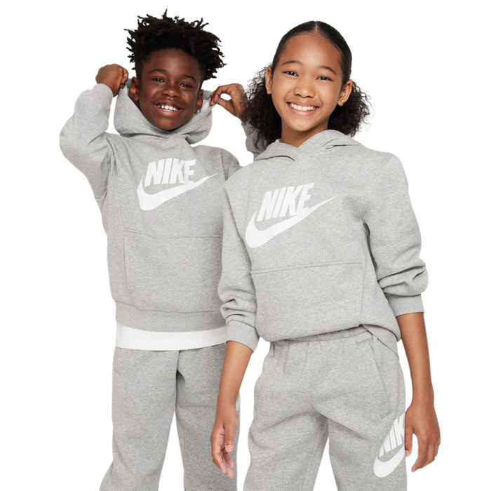 Nike Kid's Futura Pull Over Hoodie Grey - CJ7861-063