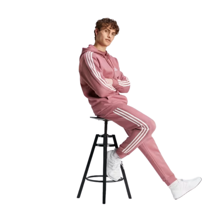 Adidas Men's Essentials Fleece 3-Stripes Full-Zip Hoodie – IX0166