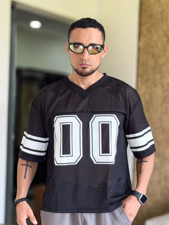 Polera Gym Youngla jersey negro