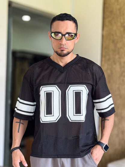 Polera Gym Youngla jersey negro