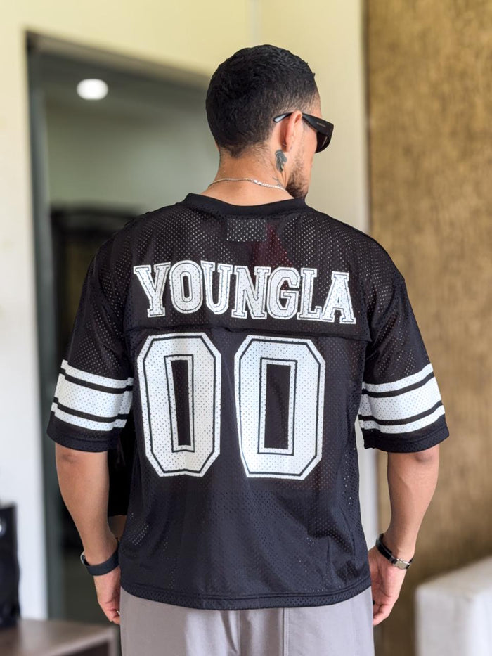 Polera Gym Youngla jersey negro
