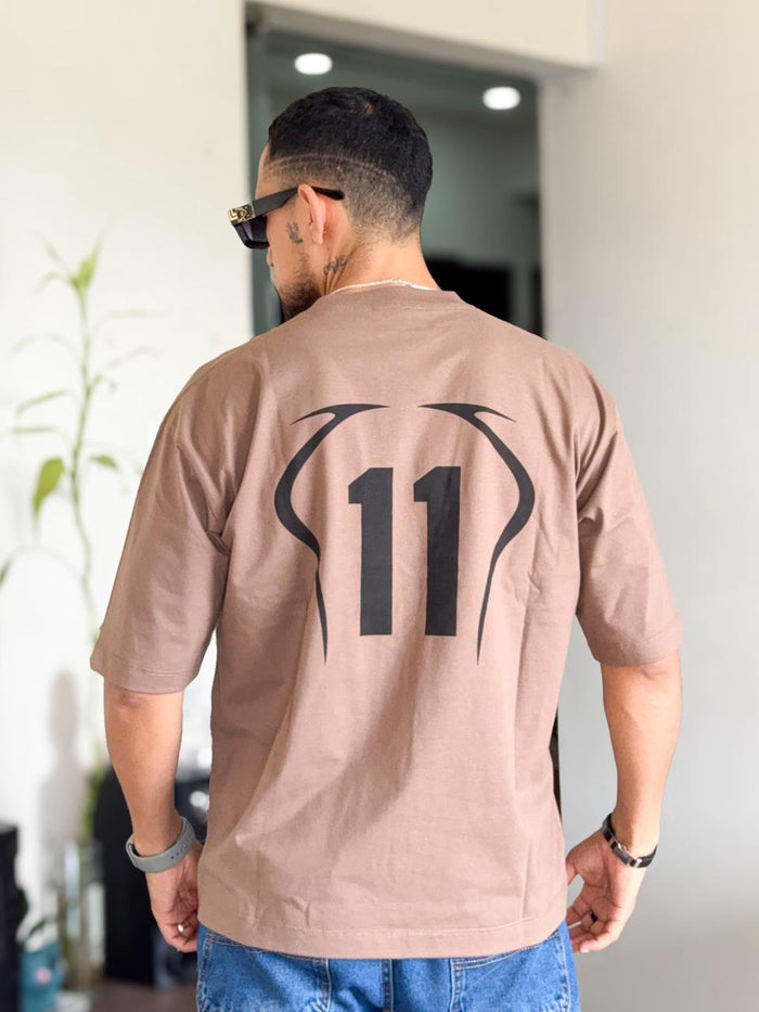Polera Hellstar Boxifit cafe