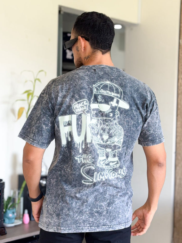Polera Prelavada Galants Bart Fuck Ploma