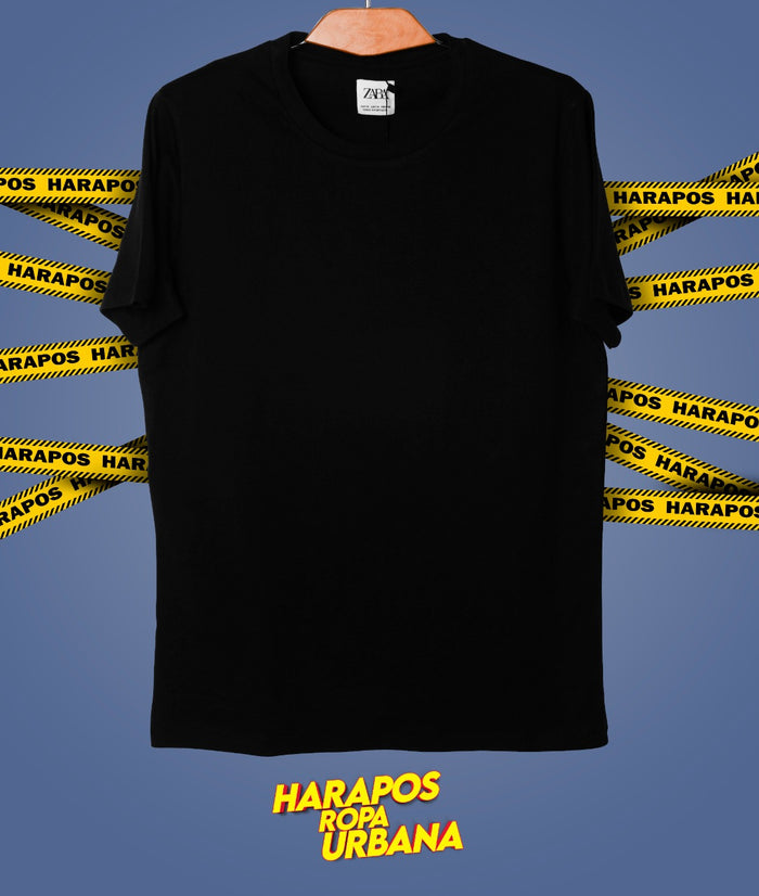 Polera zara basica negro