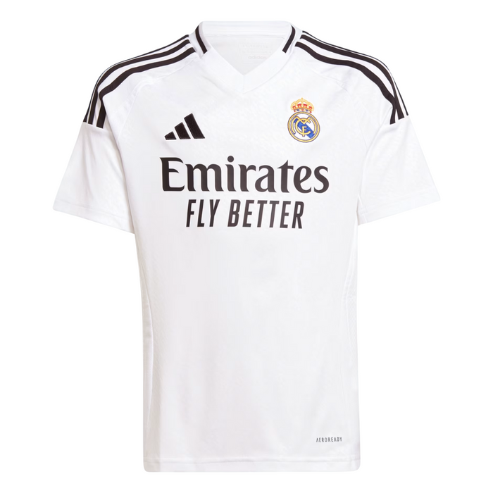Real Madrid Big Kids' 24/25 Home Jersey White Shirt – IT5186