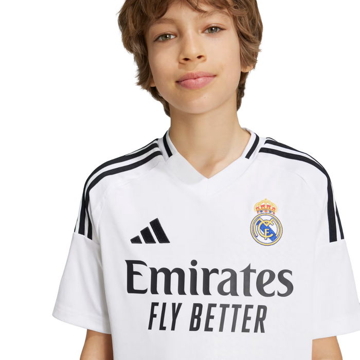 Real Madrid Big Kids' 24/25 Home Jersey White Shirt – IT5186