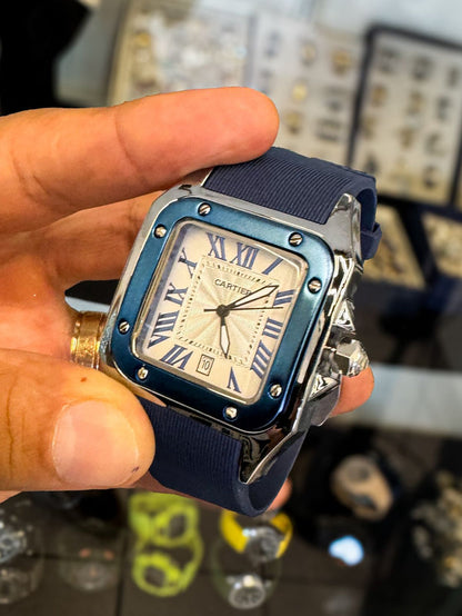 Reloj Cartier Santos Rojo