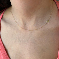 SAMPLE SALE 14K Gold Asymmetrical A necklace