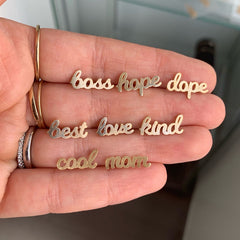 SAMPLE SALE 14K Gold Catchphrase Earring