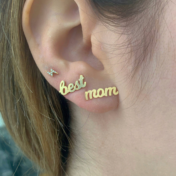 SAMPLE SALE 14K Gold Catchphrase Earring