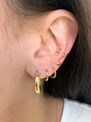 SAMPLE SALE 14K Gold Pyramid Stud