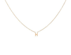 SAMPLE SALE 14K Mini Letter H necklace