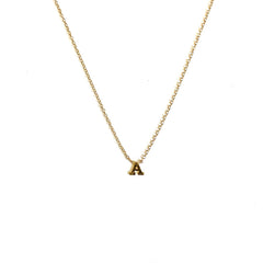 SAMPLE SALE 14K Yellow Gold Letter A Necklace