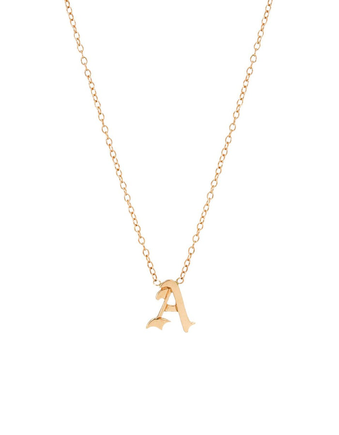SAMPLE SALE 14K Yellow Gold Old English letter A