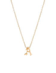 SAMPLE SALE 14K Yellow Gold Old English letter A