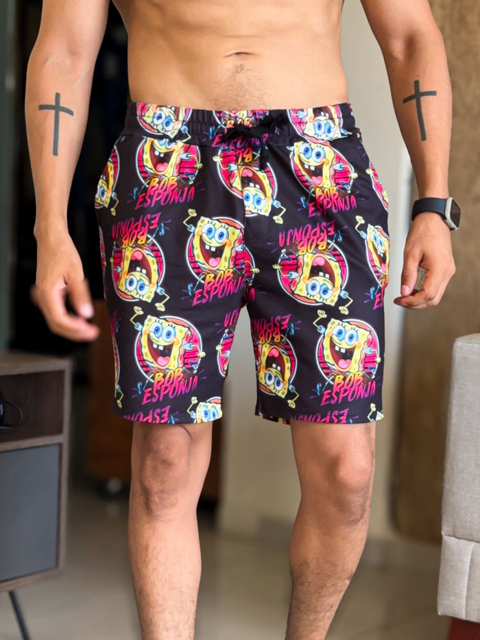 Short bob esponja negro