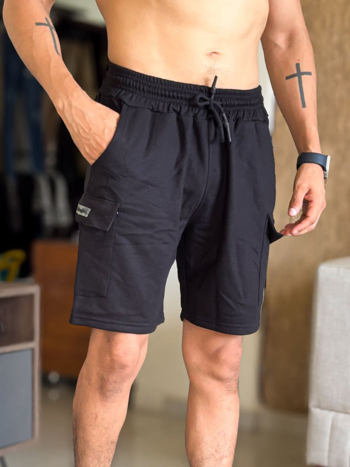Short Palm Angels negro detalle engomado