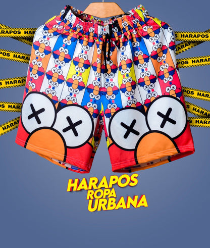 Short sublimado elmos coloridos