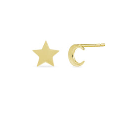 Star and Moon Earrings