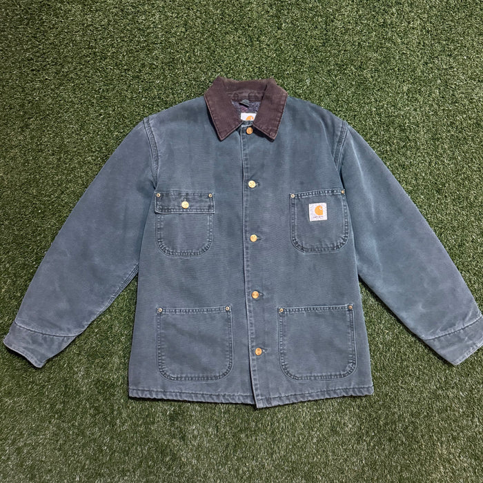 Vintage Carhartt Chore Jacket Blanket Lined CB1043 Hunter Green - S