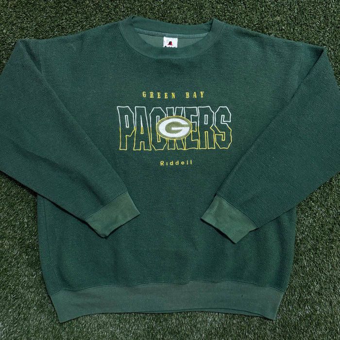 Vintage Green Bay Riddell Crewneck - L